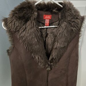 Valerie Stevens Chocolate Faux Fur Vest